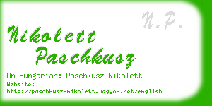 nikolett paschkusz business card